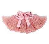 新生児の女の子のスカート幼児の赤ちゃんの女の子ふわふわ夏の服の誕生日プレゼント (0-24M, ピンクC)