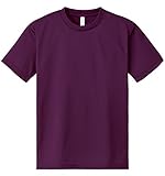 [グリマー] Tシャツ UVカット・吸汗速乾 ドライメッシュTシャツ4.4oz [メンズ］ パープル M