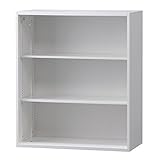 HCB-SO1050_書庫 キャビネット 完成品【オープン書庫 上下兼用】ホワイト サイズ：W900×D450×H1050 オフィス家具市場オリジナル【日本製】 オフィス 収納 書棚 戸棚 事務所 ホワイト