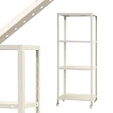 スマートラック NSTRK-536 幅60×奥行40×高さ154.5cm 4段 ホワイト 80㎏/全