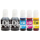 キヤノン用 GI-30 (BK*2/C/M/Y) 【5本セット】 互換 インク ボトル 純正と併用OK [安心国内 QR(Web) 説明書] GI-30BK GI-30C GI-30M GI-30Y 【nasia+製/Hyper互換】