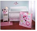 Disney - Minnie Sitting Pretty 3 piece Crib Bedding Set by Disney [並行輸入品]