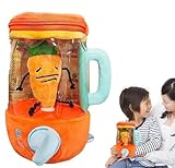 yomaxer ぬいぐるみキャロットジューサー装飾おもちゃ、人参ミキサーおもちゃ、キャロットジューサーぬいぐるみ、子供用かわいいキャロットブレンダーぬいぐるみ、プルストリング巻き上げキャロットジューサーぬいぐるみ、juicer blender、にんじん ミキサー ぬいぐるみ 、にんじんミキサー (1個人参ミキサーおもちゃ)
