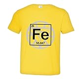 幼児用Iron Man Tony Stark周期表Arc Reactor soft-style高品質Tシャツ US サイズ: XL カラー: イエロー