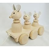 木のおもちゃ 　チェスキー・ナロドニ・ポドニック　３ｐｃ　マウス