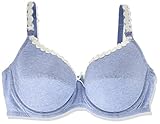 ネトゥル ベア天竺杢調ワイヤー入りブラジャー D80 杢ブルー 5214