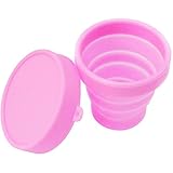 サクララ（Sakulala) 折り畳み シリコンコップ 携帯コップ 旅行 伸縮折りたたみカップ カップ カラフル うがいコップ エコ ピンク ピンク