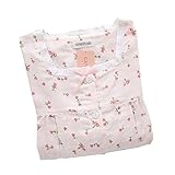 FEVON　マタニティ　パジャマ　レディース　上下セット　長袖　ロングパンツ　綿100%　2重ガーゼ　前開き　花柄　おしゃれ　妊婦服　産前 産後　授乳口付き　ウェスト調節可　便利服　ルームウェア　部屋