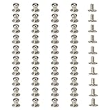 ギボシ ネジ式 頭6mm 40個セット レザークラフト 金具 留め具 アクセサリーパーツ ハンドメイド 手芸 パーツ シルバー