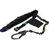 KH 安全帯 エアー式サポーターベルト付 じゃばら式 タフアルミ 自在環 黄ライン/黒 [落下防止 電気工事 高所での安全作業]