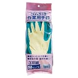 D2オリジナル ゴム引き作業手袋 3双組 L