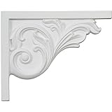 Ekena Millwork SB08X05BR-R 8 3/4-Inch W by 7 5/8-Inch H by 5/8-Inch D Bremen Acanthus Stair Bracket,