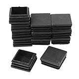 uxcell スクエアチューブ挿入　プラスチックリブスクエアエンドカバー　39mm x 39mm 　チューブ12個挿入キャップ