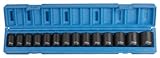 Grey Pneumatic Corp 1412M 1/2'' Drive Standard Length Metric Set - 14 Piece [並行輸入品]
