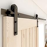 CCJH 5FT/1.53m レトロスチール引き戸 レール吊り引き戸レール金具吊り扉引戸diy建具シングル木製バーンドア用