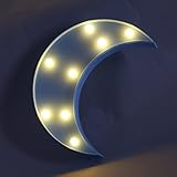smartcoco LED Lovely Moon Night Light 3dデザインランプfor Kidsベビーベッドルームの装飾 ブルー STF-BY0512-1