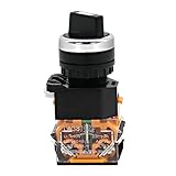 GUOOL 3x ロータリーセレクタースイッチポジション 1NO1NC ラッチング 10A ノブスイッチ