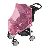 Pink Mosquito Net for baby Strollers, Carriers, Car Seats, Cradles, Pack'n'Plays, Cribs, Bassinets &