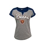 NFL Chicago Bearsレディース7764l Slub VノッチScoop Tee withコントラスト、グレー、L