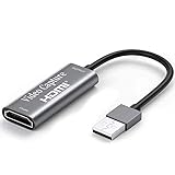 サファイア HDMI キャプチャーボード USB2.0 1080P 30Hz HDMI ゲームキャプチャー ビデオキャプチャカード ゲーム実況生配信 画面共有 録画 ライブ会議に適用 小型軽量 DSLR ビデオカメラ ミラーレス PS4 Nintendo Switch、Xbox One、OBS Studio対応 電源不要