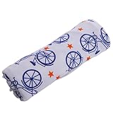 ベビーMuslin SwaddleソフトSleeping Blanket Wrapバスタオルカバーバイクパターン