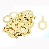 TOOGOO 20個　非絶縁リングクリンプ　10mm端子コネクタ　5mm直径ワイヤー