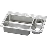 Elkay PSMR3322R2 Gourmet Pacemaker 2-Hole 33-Inch x 22-Inch Double Basin Top-Mount Stainless Steel K