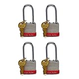 (ライオンロックス) Lion Locks 5RLS南京錠 1～9/16インチ幅 2インチシャックル 4個パック