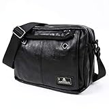 BaronsMate [公式] ショルダーバッグ メンズ 軽量 斜めがけ 防水 レザー 【改良版】 (ブラック) (ブラック)