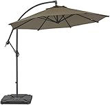 タカショー ハンギングパラソル 2.5m クールモカ 約W250×D300×H260cm