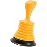 Powerful PlumbCraft Mini Home Plunger for All Drain Types, including showers, tubs, and sinks (Yello