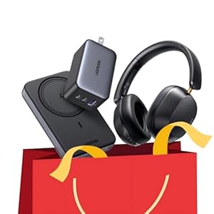 UGREEN 【2026年福袋】充電器・ワイヤレスヘッドホン・モバイルバッテリーの3点セット：65W急速充電器（USB-C×2/USB-A×1） + LDAC対応 Bluetooth5.4ヘッドホン（最長75時間再生） + マグネット式モバイルバッテリー（10000mAh/Qi 7.5W）