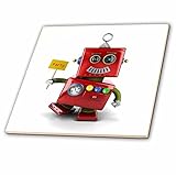 3dRose Happy Vintage Toy Robot Waving A Party Sign While Dancing Cute Funny Celebrate Celebration-Ce