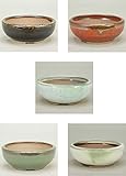 いよじ園 【盆栽鉢】 小石原焼/太鼓鉢（ミニ）5色セット 【高さ：3.5cm 径：9cm】【ミニ鉢～小鉢】