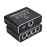 Iseebiz LAN 分配器 1入力4出力 小型ハブ 1000Mbps高速対応 LANハブ 分岐器 Cat8/Cat7/Cat6/Cat5対応 100mまで安定伝送 プラグ＆プレイ 有線LAN 拡張