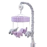 Happy Chic Baby by Jonathan Adler Musical Crib Mobile - Emma Collection Lavendar/Grey/White [並行輸入品]