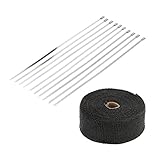 Perfk オートバイ　カー対応　排気パイプ　ヒートラップ　メタルジップタイ付　全3サイズ - 15m×5cm×1.5mm