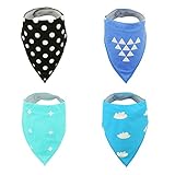 ALVABABY ベビー スタイ ビブ 柔らかい よだれかけ 三角 スナップ サイズ調整可能 4枚セット SK11-jp