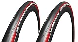2本セット Michelin(ミシュラン) パワー エンデュランス endurance クリンチャーロードタイヤ (レッド, 700×25c) [並行輸入品]