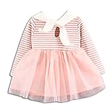 Cutelove　ドレス　プリンセスドレス　ロングスリーブ　長袖　コットン　綿　女の子　ベビー　ガールズ　赤ちゃん　幼児　春　秋　可愛い　素敵　ウサギ柄　ストライプ　カジュアル　普段着　韓国　チュチュ