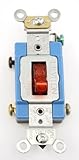 Leviton 1201-PLR 15 Amp, 120 Volt, Toggle Pilot Light, Illuminated ON, Req. Neutral Single-Pole AC Q