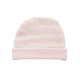 西松屋 [EFD] 新生児丸編みニット帽子（杢ボーダー） 【新生児50-60cm】　ピンク