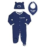 Pennsylvannia状態大学Baby Boys ' 3パック、Footie、バンダナよだれかけと帽子セット