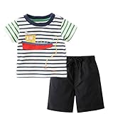 子供服 男の子 Tシャツ半袖 ボーダー柄 ポケット バックロゴプリント 男児 ベビー (3T)