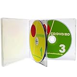 CDケース PP素材の10mm厚 3枚収納 マルチメディアケース 半透明クリア 3個 オーバルマルチメディア(OvalMultimedia)