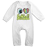 noxidn smwiベビー幼児ロンパースLove Softball長袖ジャンプスーツコスチューム、ホワイト カラー: ホワイト