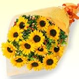 誕生日フラワーギフト　花キューピットのひまわりの花束花 ギフト 誕生日 プレゼント
