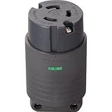 明工社:明工 接地2P30A引掛コネクターボデー(L5-30)30A.125V(黒) MH8153B 型式:MH8153B