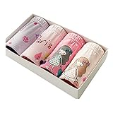 (ケヤカ) Keyaka 【女児 下着 パンツ ショーツ インナー 猫柄 ウサギ柄】 4枚組 綿 全6タイプ 女の子 キッズ ベビー 幼児 ボクサーパンツ 保育園 小学生 快適 可愛い