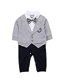 長袖カバーオール ベビー服 ベビーフォーマルスーツ 70/80/90CM グレー/ブラック/ブルー 子供服 ロンパース 赤ちゃん服 ベビー服ブランド 2点セット フォーマル服 カバーオール ロンパス 